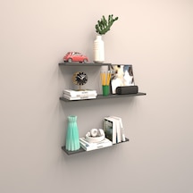 Rafkestir 3 Lü Raf Set ( 80 - 60 - 40 ) Antrasit ( Mat )