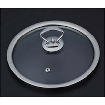 Doğuş Mutfak Metal Tepe Cam Kapak Tencere Kapağı 22 Cm