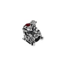 Kadın Kızakta Mickey Ve Minnie Model Gümüş Charm