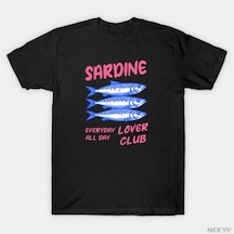 Tarzsokak Sardine Lover Club Her Gün Tüm Gün Komik Tasarım T-shirt Erkekler Kadınlar Için % 100% Pamuk Çok Renkli