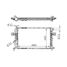 Orıs Bop138026 Radyatör Brazing Mt 600x368x26 Astra G- 1.4i/1.6i/1.8i/2.2i 98- 93177121-9193265-1300214-1300257