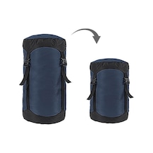 Dış Mekan Kamp Tatil Giyim Çantası 40d Dayanıklı Malzeme Yüksek Sıkıştırma Özelliği Koyu Mavi L Boy Lacivert Lacivert