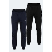 Slazenger Rajko 2 Li Set Erkek Eşofman Altı Siyah - Lacivert