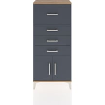 Hyperion Dolap 4 Çekmeceli 2 Kapaklı 60x44x134 Çam-antrasit Çam