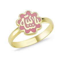 Altın Pembe Mineli Dua Çocuk Yüzük As255Yz Altınsepeti