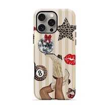 Velvoria Valestra Retro Leopar Kolaj Apple Apple iPhone Uyumlu 16 Pro Max Magsafe Koruma Kılıfı Valestra Magline - Retro Leopar Kolaj