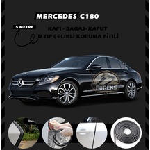 Mercedes C180 Oto Araç Kapı Koruma Fitili 5metre Parlak Siyah Renk