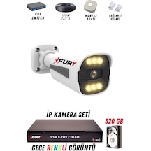 Fury 1 Kameralı Ip Güvenlik Kamerası Seti 4mp Gece Renkli Su Geçirmez 1506 320gb
