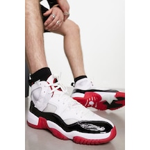 Nike Jordan Jumpman Two Trey Basketball Shoes White Bilekli Basketbol Ayakkabısı Beyaz Kırmızı Beyaz