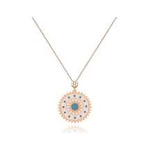Tektaş - Pembe Altın 14 Ayar Geometrik Kolye N11.45681