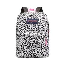 Neevoyu Jansport 25l Siyah Leopar Desenli Çift Omuzlu Çanta - Üniversite Öğrencileri İçin Dayanıklı, Geniş Depolama Ve Organize Cep Çok Renkli