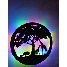 Dekor Treniled Işıklı Zürefa Dekorlu Gece Lambası