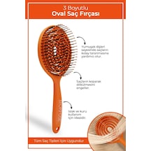 Morfose 3D Pro Üç Boyutlu Oval Saç Fırçası Turuncu