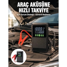 Araç İçin Akü Takviye Cihazı Ve Kablosuz Hava Kompresörü Yeni Nesil Cn