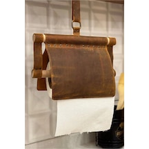 Deri Havlu Peçetelik Koyu Kahverengi