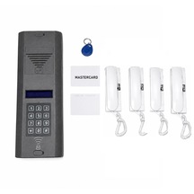 Kart Okumalı Dijital Panel Ve Telefonlu Konuşma Apartman Sistemleri 4 Daire Paket