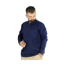 Mode Xl Erkek Uzun Kol Polo Cepli Interlok M 22460 Indigo 001