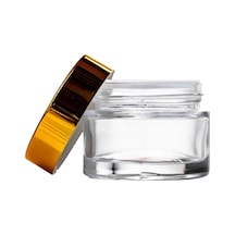 5ml Cam Krem Kavanozu, 12 Adet, Kozmetik Kavanoz, Şeffaf Kavanoz,cam Kavanoz, Gold Kapak Diğer