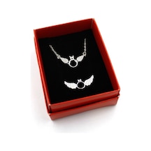 Tektaş Set Kolye - Altın Çok Renkli