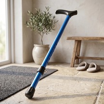 Lb Ayarlanabilir Metal Pimli Baston - Ergonomik Saplı - Yürüyüş Desteği Çok Renkli
