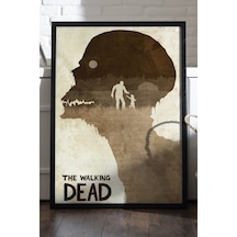 The Walking Dead Siyah Ahşap Çerçeveli Poster, Dekoratif Oyun Duvar Tablosu
