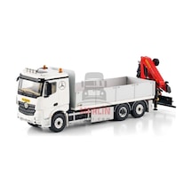 1/50 Mercedes-benz Actros Mp5 2.300mm Classıc Space Rıged Flatbed Truck 6x2 Tag Axle Wıth Palfınger Pk 19.001 Sld 5 Vinçler