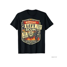 Flood Of Style Radikal Sol Pislik Gömlek Siyasi Meme T-shirt Erkekler Kadınlar Için % 100% Pamuk T Shirt Kıs Siyah