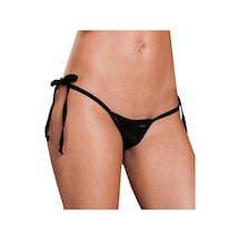 İpli Büyük Beden G-string Siyah