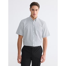 Lcwaıkıkı Classic Beyaz Regular Fit Ekose Poplin Erkek Gömlek