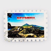 Endonezya Agung Yanardağı Pul Magnet