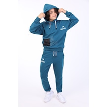 Toontoy Erkek Çocuk I Am Orıgınal Baskılı Eşofman Takım Petrol Mavi