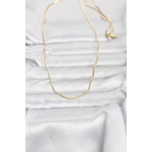 Mey İthalat Cm 14k Gold Renk İnce Kare Zincirli Model 60 Cm Kadın Kolye - Özel Seri Meyeb6981e12fedaba86eae0e57d7 altın