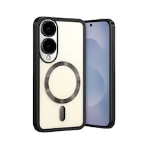 Sh Newface Samsung Galaxy  Uyumlu  S25 Edge Kross Magneticsafe Kapak - Siyah Najmaddin