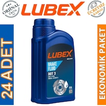Lubex Brake Fluid Dot 3 Fren Hidrolik Yağı 500 Ml 24 Adet
