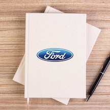 Ford Logo Çizgisiz Kanvas Defter Krem