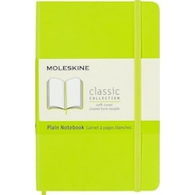 Moleskine Yumuşak Kapak Defter Limon Yeşili Çizgisiz - 9x14 - 0987 Çok Renkli