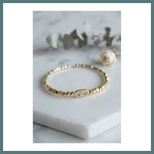 Bezos Pirinç Gold Renk Geometrik Fasetli Messika Model Kadın Bileklik Krt