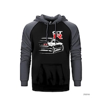 Nissan Skyline Gt-r R33 Gri Renk Reglan Kol Sweatshirt / Hoodie