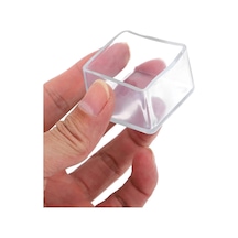 Cateksss Sessiz Tip Sandalye Pabucu Masa Sandalye Zemin Koruyucu 25x25 Mm Şeffaf - 48 Li Paket