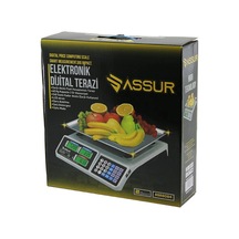 Büyük Dijital Karpuz Terazi Tartı 40kg/2gr 7  Hafızası Fiş Şarjlı Acs-809t Bx40