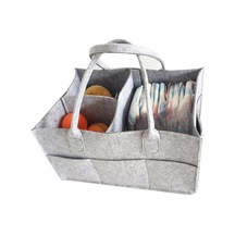 Novahub Moveevo Moda Keçe Bebek Çantası - Geniş Seyahat Oyuncak & Bez Seti Gri