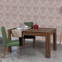 Pasifichome Oblo Açılır Mutfak Masası Ceviz / Açılır Kapanır Yemek Masası