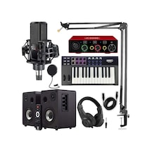 Midex Impressive Paket-3 Stüdyo Ekipmanları Seti Monitör Mikrofo