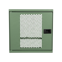 Alfafonet Wifi Box 280 Duvar Tipi Modem Ve Wifi Kutusu 280x120x280 Mm Yeşil Perfore Metal Kapak Montajlı