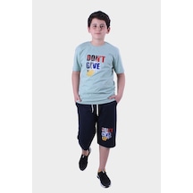Fyk Kids Erkek Çocuk Alt-üst Kapri-tişört Takım Mint Yeşili