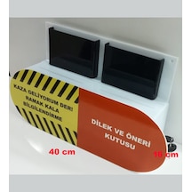 Ramak Kala ve Dilek Öneri Kutusu İş Güvenliği Kutusu Pleksi Elips 2 Gözlü Sarı Kırmzı