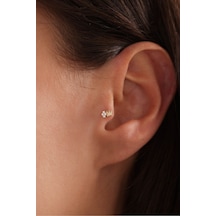 14 Ayar Altın Taşlı Tragus Küpe