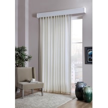 Taç Saten Güneşlik Perde Krem & Beyaz 1.Sınıf Kalite (Boy 200 Cm)