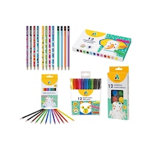 Adel Boya Set 12 Li Kuru - Sulu - Pastel - Keçeli Kurşun Kalem