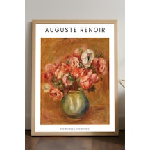 Auguste Renoir Doğal Ahşap Çerçeveli Poster, Dekoratif Sanatsal Duvar Tablosu